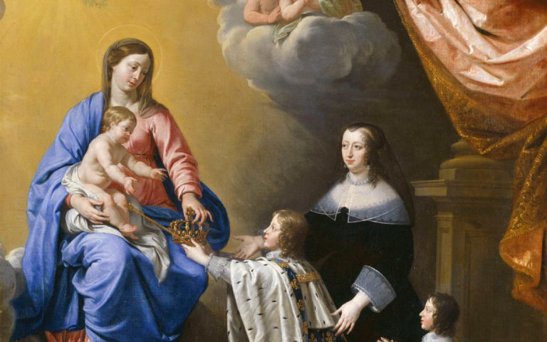LouisXIII remet les attributs royaux à la Vierge Marie, Philippe de Champaigne (1602-1674)