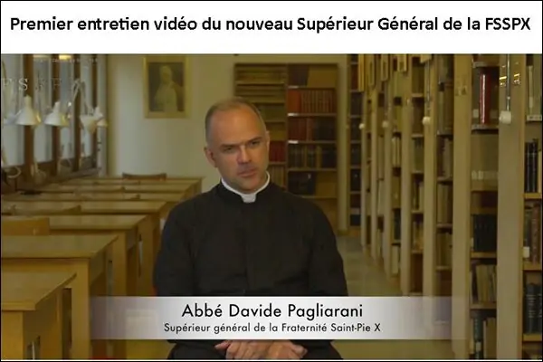 Le nouveau Supérieur Général lors de son premier entretien en tant que Supérieur Général