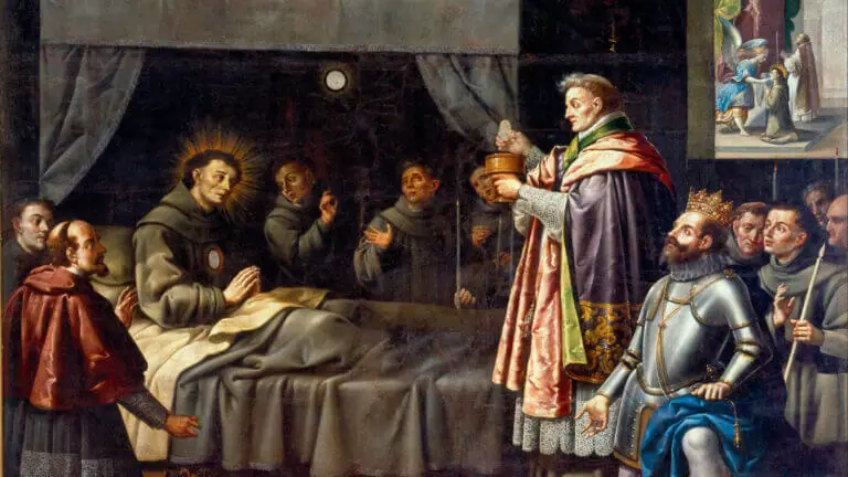 La dernière communion de saint Bonaventure, par José Juarez