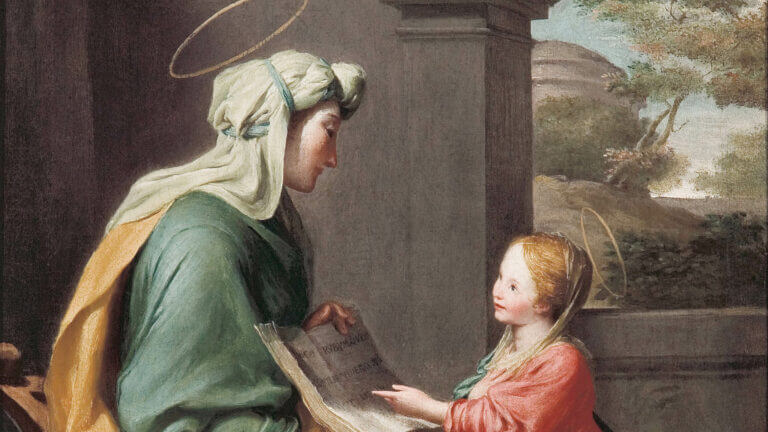 Sainte Anne et la Vierge Marie enfant, attribué à Giovanni Romanelli