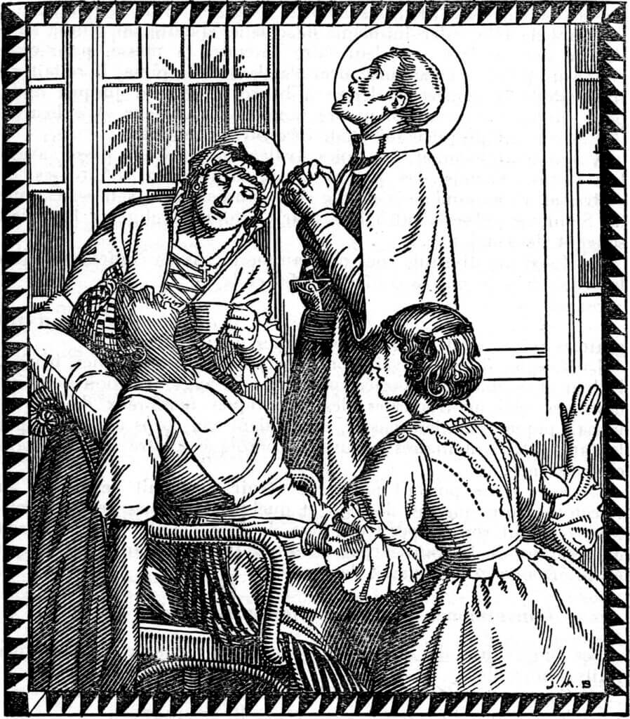 Saint Pierre Claver ressuscite une femme qui était morte sans baptême