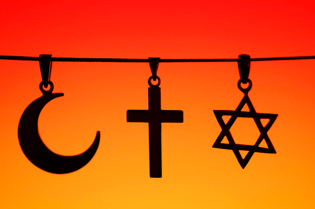 Symboles des 3 religions monothéistes